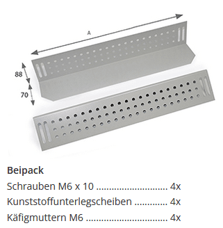 Tragewinkel für schwere 19 Zoll-Einbauten